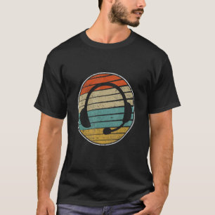 Camiseta Primeira resposta do fone de ouvido do Retro Vinta