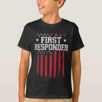 Primeira Resposta Orgulhosa Bandeira Americana Usa
