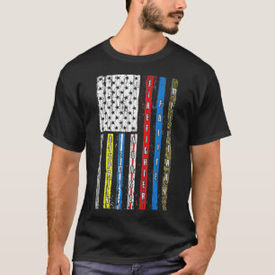 Camiseta Primeira resposta Polícia Militar Patriótica