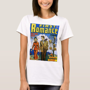 Camiseta Primeira Romance Autumn Love Vintage Histórias em