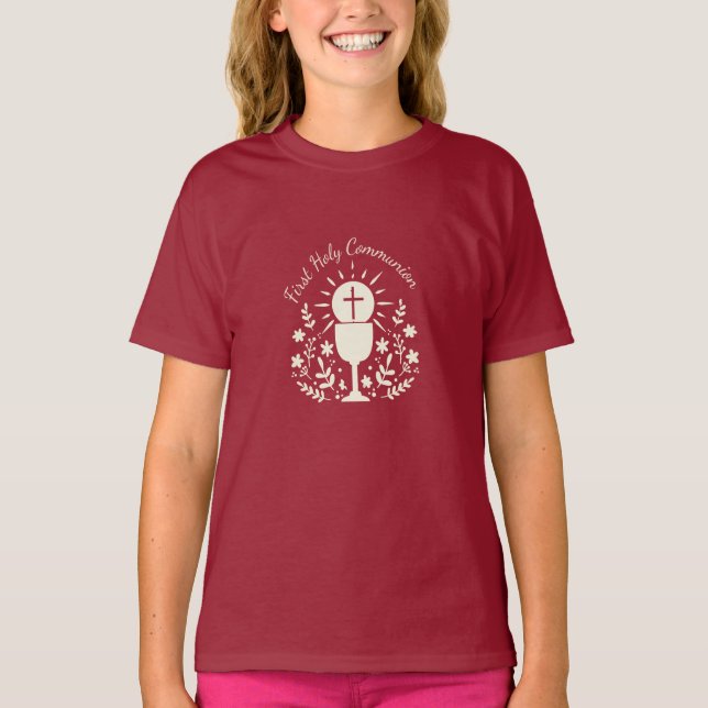 Camiseta Primeira Sagrada Camisa-T da Comunidade (Frente)