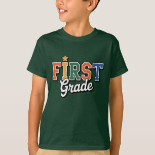 Camiseta Primeira Série - Colorido Design de Volta às Aulas
