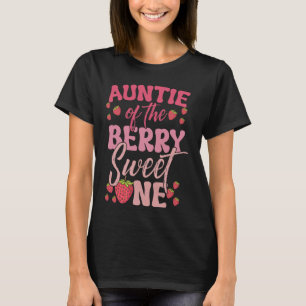 Camiseta Primeira Tia De Aniversário Do Berry Sweet One Str