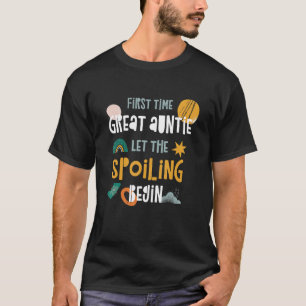 Camiseta Primeira Tia Do Excelente Deixar Começar A Derrama