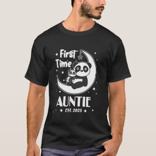 Camiseta Primeira Tia EST 2025 Coração Bonito Dia das Mães