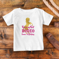Primeira vaqueira rodeada rosa e dourada personali