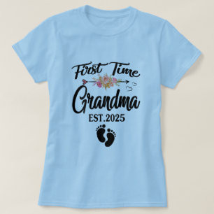Camiseta Primeira vez avó est. 2025 para nova avó