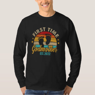 Camiseta Primeira Vez, Madrinha 2022 Para Dia de as mães Fe