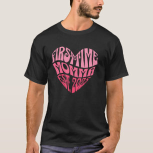 Camiseta Primeira Vez Momma Est.2025 Anúncio De Gravidez G