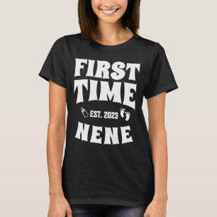 Camiseta Primeira Vez Nene Est 2023 Nascimento Bebê Gravide