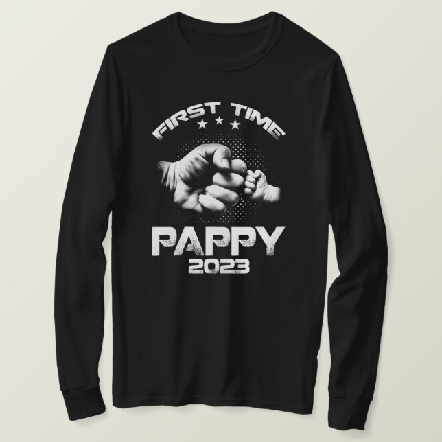 Camiseta Primeira Vez, Pappy Est 2023, Dia de os pais Engra (Frente do Design)