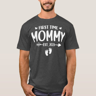 Camiseta Primeira Vez Que A Mamãe De 2023 Logo Será Mãe Sex