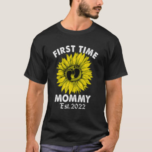 Camiseta Primeira Vez Que A Mamãe De Girassol Nova Mãe Prom