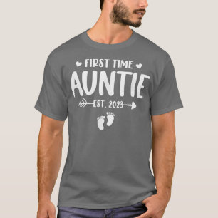 Camiseta Primeira Vez Que A Tia De 2023 Logo Será Tia Gêner