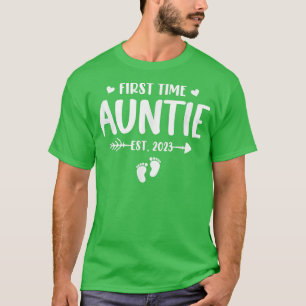 Camiseta Primeira Vez Que A Tia De 2023 Logo Será Tia Gêner