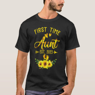 Camiseta Primeira Vez Que A Tia Est 2023 Girassol Foi Promo