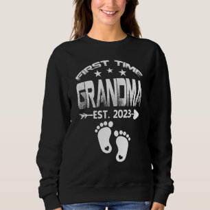 Camiseta Primeira Vez Que Vovó 2023 Dia de os pais Ser Bebê
