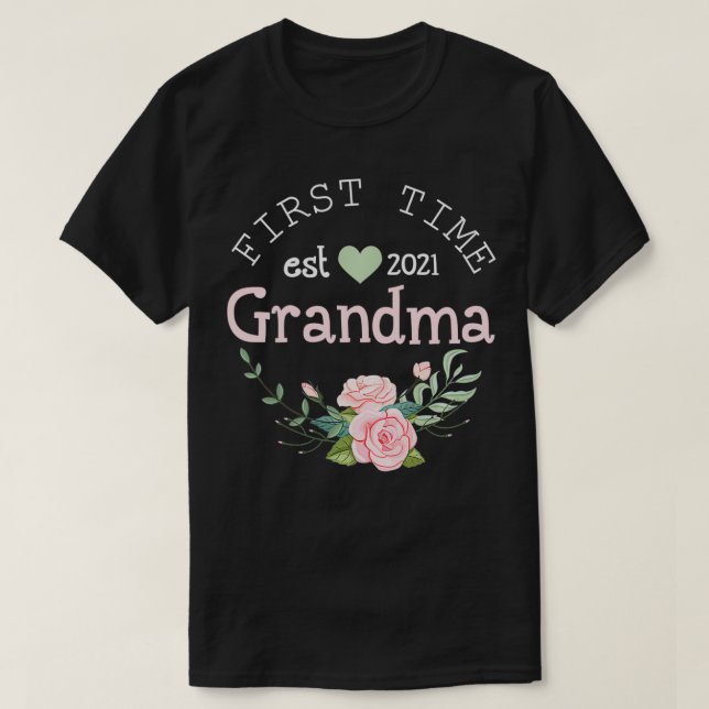 Camiseta Primeira Vez Que Vovó Est (Frente do Design)