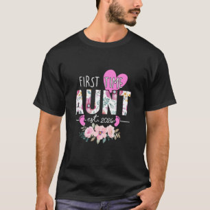 Camiseta Primeira Vez Tia Est 2026 Oferece Nova Tia Bebê Gr