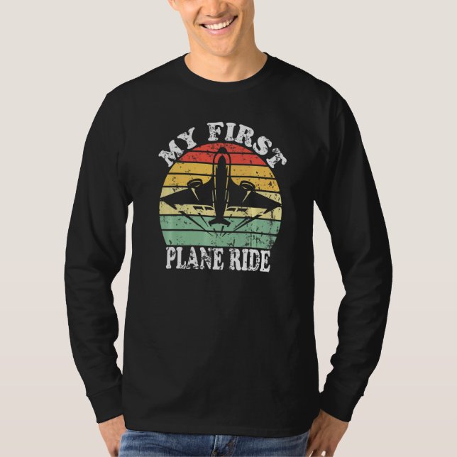 Camiseta Primeira Vez Voando A Minha Primeira Garota Do Avi (Frente)