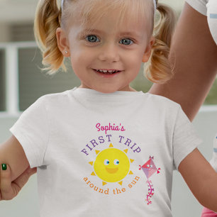 Camiseta Primeira Viagem ao redor do Sol Primeiro Aniversár