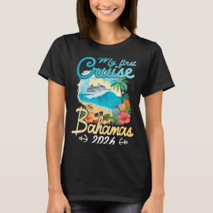 Camiseta Primeira viagem de cruzeiro Bahamas 2026 viagem de