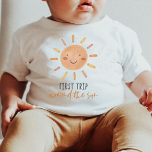 Camiseta Primeira viagem em torno do primeiro aniversario d