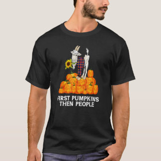 Camiseta Primeiras Abóboras, Depois Pessoas Cabra Ioga