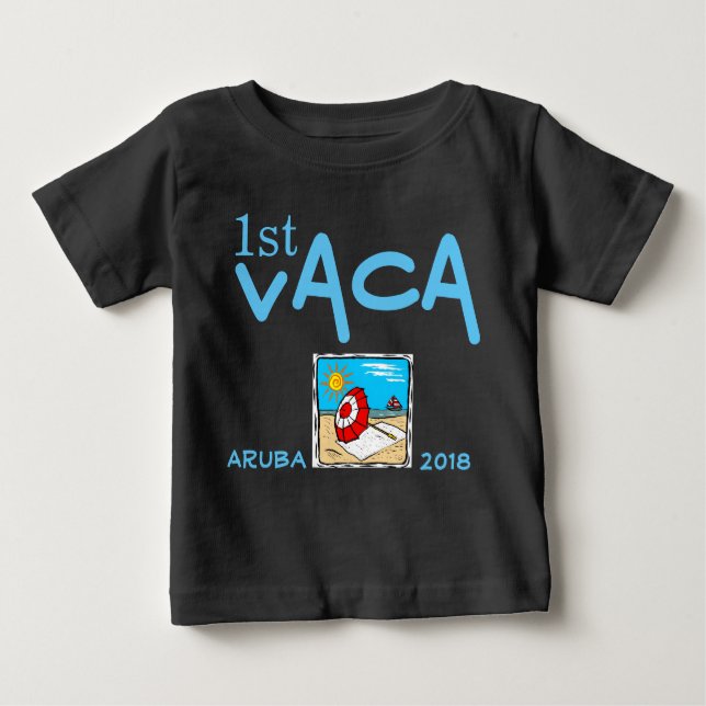 Camiseta primeiras férias personalizadas (Frente)