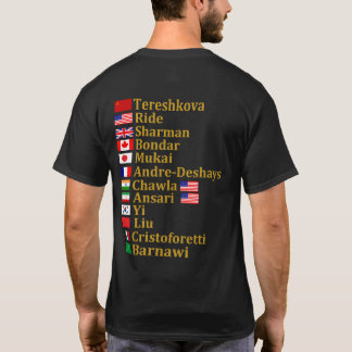 Camiseta Primeiras Mulheres Astronautas do Mundo
