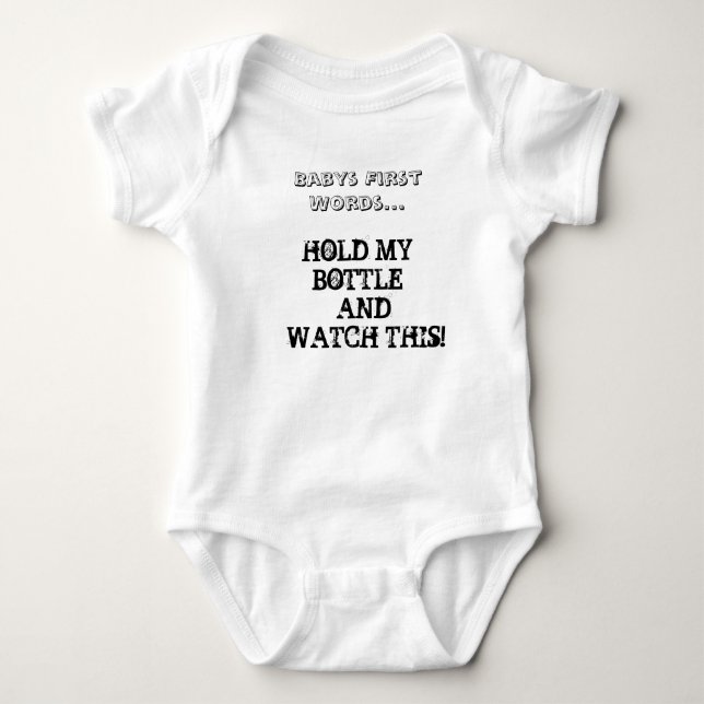 Camiseta Primeiras palavras dos bebês. (Frente)