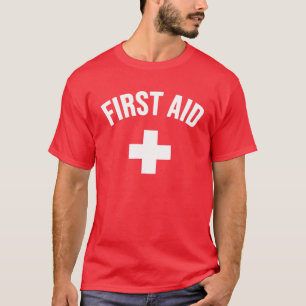 CAMISETA PRIMEIRO AJUDA ATRAVÉS DA EMERGÊNCIA UNIFORME DO