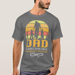 Camiseta Primeiro amor e primeiro herói do Pai dia de os pa
