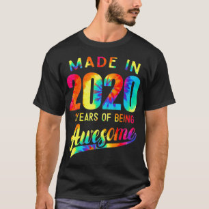 Camiseta primeiro aniversario 1 Anos Tie Dye Fez 2020 Espet