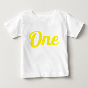 Camiseta Primeiro Aniversário Amarelo