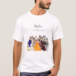 Camiseta Primeiro aniversário, aniversário de menina, tema 