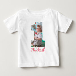 CAMISETA PRIMEIRO ANIVERSARIO BABY FECHA FOTO PERSONALIZADA
