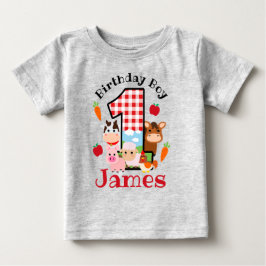 Camiseta Primeiro Aniversário de Animal de Fazenda | Aniver