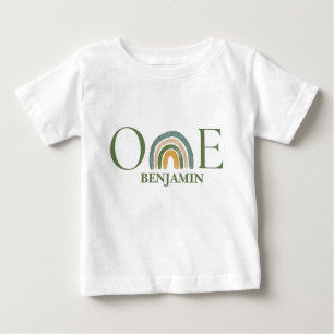 Camiseta Primeiro aniversario de Aquarela Verde
