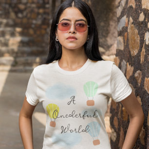 Camiseta Primeiro aniversario de Balão de Ar Quente do Mund