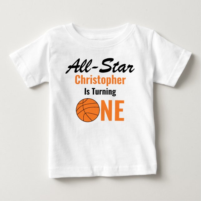 Camiseta Primeiro aniversario de basquete All Star (Frente)