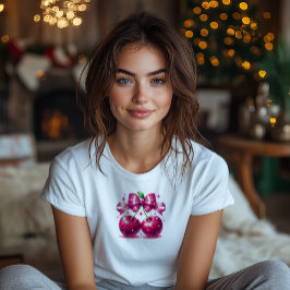 Camiseta Primeiro aniversario de Cherry Coquette Watercolor