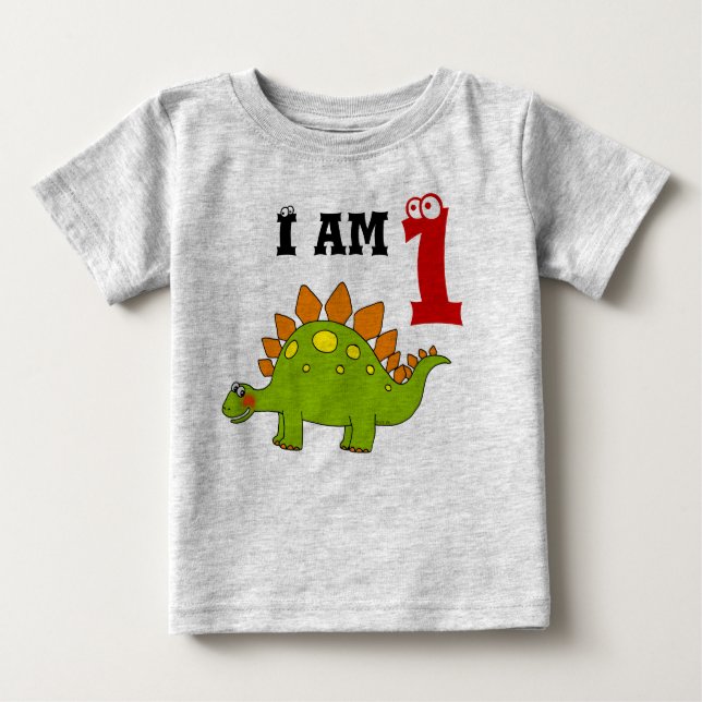 Camiseta Primeiro aniversario de Dinossauro Gelado (Frente)