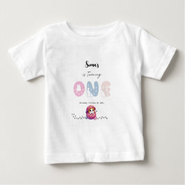 Camiseta Primeiro aniversario de Gatinho Bonito