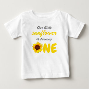 Camiseta Primeiro aniversario de girassol