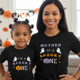 Camiseta Primeiro aniversario de Halloween Spooky, uma mãe