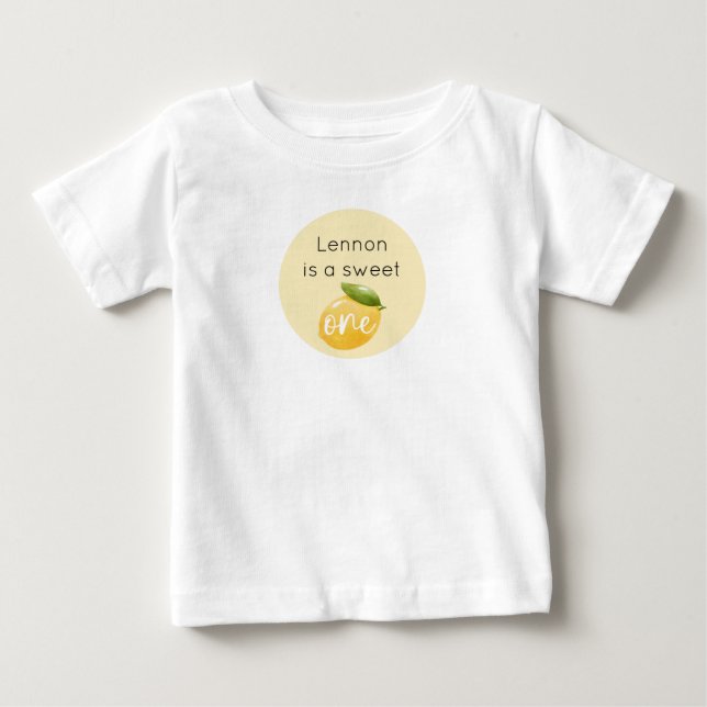 Camiseta Primeiro aniversario de limão doce (Frente)