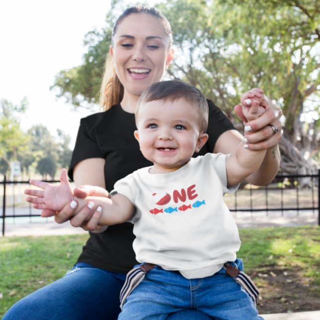 Camiseta Primeiro aniversario de pesca (Criador carregado)