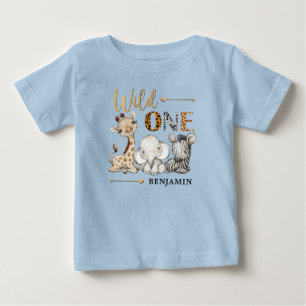 Camiseta Primeiro aniversario De Um Bebê Selvagem De Gungl