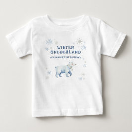 Camiseta Primeiro aniversario de Urso Polar de Winter Onede
